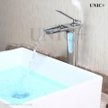 Modern Waterfall Style Solid Brass Bathroom Vessel Sink Faucet BVF001 in Vancouver