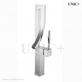 Modern Waterfall Style Curved Spouse Bathroom Vessel Sink Faucet BVF002 in Vancouver