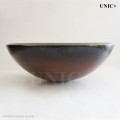 Modern Hand Painted Tempered Glass Bathroom Vessel Sink - BVG002 in Vancouver
