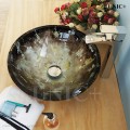 Modern Hand Painted Tempered Glass Bathroom Vessel Sink - BVG004 in Vancouver