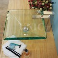 Modern Square Shape Clear Tempered Glass Bathroom Vessel Sink - BVG007 in Vancouver