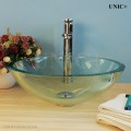 Modern Clear Tempered Glass Bathroom Vessel Sink - BVG008 in Vancouver