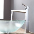 Modern Frosted Tempered Crystal Glass Bathroom Vessel Sink - BVG010 in Vancouver
