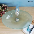 Oval Shape Frosted Tempered Crystal Glass Bathroom Vessel Sink - BVG012 in Vancouver Modern Oval Shape Frosted Tempered Crystal Glass Bathroom Vessel Sink - BVG012 in Vancouver