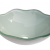 Flower Shape Frosted Tempered Crystal Green Glass Bathroom Vessel Sink with White base coating - BVG016