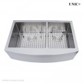 Modern 33 Inch Small Radius Stainless Steel Farm Apron Kitchen Sink - KAR3321D in Vancouver