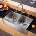 36 Inch Small Radius Stainless Steel Farm Apron Kitchen Sink - KAR3621D in Vancouver Modern 36 Inch Small Radius Stainless Steel Farm Apron Kitchen Sink - KAR3621D in Vancouver