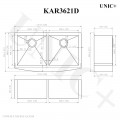 36 Inch Small Radius Stainless Steel Farm Apron Kitchen Sink - KAR3621D in Vancouver Modern 36 Inch Small Radius Stainless Steel Farm Apron Kitchen Sink - KAR3621D in Vancouver