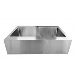 33 Inch Top mount 50/50 split ( Straight Front)  Apron farmhouse  Double bowl Kitchen Sink  - KTAD3323A R