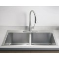33 Inch Small Radius Stainless Steel Top Mount Kitchen Sink - KTR3321D in Vancouver Modern 33 Inch Small Radius Stainless Steel Top Mount Kitchen Sink - KTR3321D in Vancouver