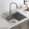 Modern 24 Inch Small Radius Stainless Steel Top Mount Kitchen Sink - KTR2421in Vancouver