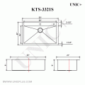 33 Inch Zero Radius Stainless Steel Top Mount Kitchen Sink - KTS3321S in Vancouver Modern 33 Inch Zero Radius Stainless Steel Top Mount Kitchen Sink - KTS3321S in Vancouver