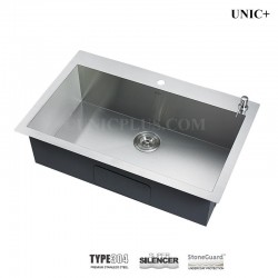 Modern 33 Inch Zero Radius Stainless Steel Top Mount Kitchen Sink - KTS3321S in Vancouver