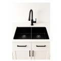 32" Honeycomb style Stainless steel Kitchen Sink Double bowl 5050 Split. in Vancouver Modern 32" Honeycomb style Stainless steel Kitchen Sink Double bowl 5050 Split. in Vancouver