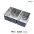 28 Inch double bowl 60/40 Small Radius Style Stainless Steel Under Mount Kitchen Sink - KUD2818B R