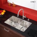 Modern 30 inch small radius style stainless steel under mount kitchen sink kud3018b in Vancouver