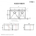 31 Inch Small Radius Style Stainless Steel Under Mount Kitchen Sink - KUD3118B in Vancouver Modern 31 Inch Small Radius Style Stainless Steel Under Mount Kitchen Sink - KUD3118B in Vancouver