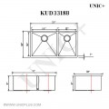 33 Inch Small Radius Style Stainless Steel Under Mount Kitchen Sink - KUD3318B in Vancouver 33 Inch Small Radius Style Stainless Steel Under Mount Kitchen Sink - KUD3318B in Vancouver
