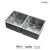 34 Inch double bowl 50/50 Small Radius Style Stainless Steel Under Mount Kitchen Sink - KUD3418A