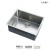23 Inch single bowl Small Radius Style Stainless Steel Under Mount Kitchen Bar Sink - KUS2318 R