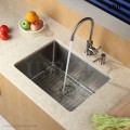 Modern 22 Inch Small Radius Style Stainless Steel Under Mount Kitchen Bar Sink - KUR2218 in Vancouver