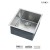 19 Inch Small Radius Style Stainless Steel Under Mount Kitchen Bar Sink - KUS1918 R